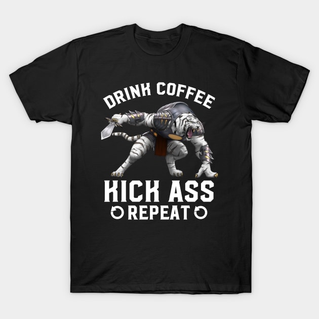 Wake Up.  Kick Ass.  Repeat. T-Shirt by Mystik Media LLC